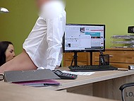 Young girl with a beautiful face needs a loan that she will receive in exchange for fuck 7