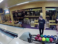 Couple comes to the bowling alley where the girl manages to earn money having sex with a stranger 8