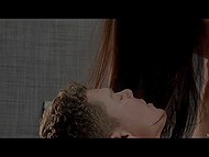 Oriental girl in stockings and high heels frolicked with man and made him cum with hands 10