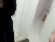 Cute girl requires electrician to take cock out so that she can give him a blowjob 5