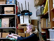 Instantly guy starts sex with shoplifter as she gets naked in front of him and doesn't resist 10