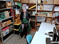 Instantly guy starts sex with shoplifter as she gets naked in front of him and doesn't resist 11