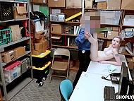 Instantly guy starts sex with shoplifter as she gets naked in front of him and doesn't resist 5