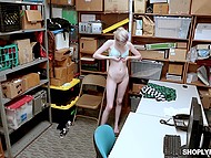 Instantly guy starts sex with shoplifter as she gets naked in front of him and doesn't resist 9