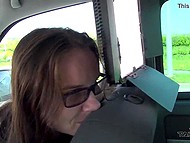 Boy fucked Czech chick Suzie Sun in van and kicked her out with sperm on boobies 6