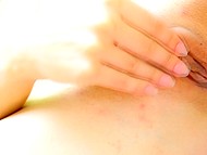 Nympho penetrates porn via the solo video outdoors where she very casually masturbates 10