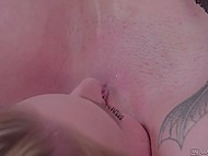 While caretakers are away, stepsisters arrange sex party with cunnilingus and fingering 8