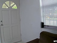 Oriental chick undresses and masturbates on camera to excite the boy and suck him off 10