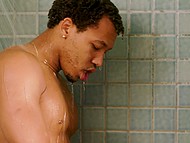 Sex in the shower room with girlfriend's stepsister is compensation for the black guy for her cheating 8