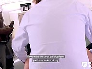 Sex with the principal and black janitor is the only way for the coed to stay at college 7