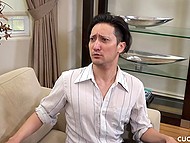 Woman has sex with the brutal stallion and keeps enjoying his cock when husband comes home 10