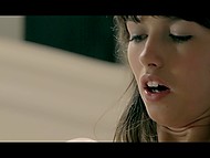 Chick tempts man and masturbates sitting on him while he waits for his turn to cum with a blowjob 6