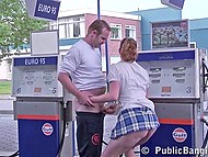 European coed needs fuel and she is ready to have sex with the gas station attendant for it 5