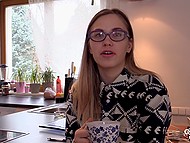 Nerdy girl doesn't have a boyfriend, but she happily shows how to bring herself to orgasm 5