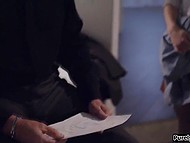 Necessity to pay for college encourages the Latina babysitter to spread legs for the employer 4