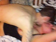 Cuckold compilation featuring blue-haired MILF who adores cheating on hubby with various guys 11