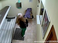 Czech girl would definitely make a scene if she knew about hidden cameras in the solarium 10