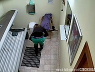 Czech girl would definitely make a scene if she knew about hidden cameras in the solarium 11