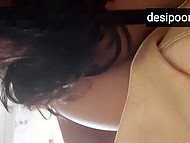 Overbearing man ties up Indian wife's hands and fucks her vagina after fingering 10