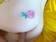 Voyeur spies on the masturbating girl in panties then he offers to use his hard cock 8