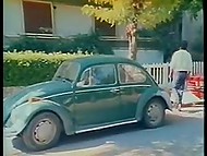 Naughty Greek MILF cheats on naive hubby with two excited guys who double penetrate her on the bed 8