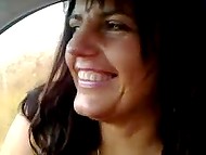 Experienced Latvian hooker in stockings undresses for client's pleasure before jumping into his car 4