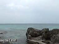 Man wants to fuck the blonde wife so bad that involves her in sex right on the secluded beach 6