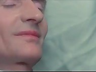 Old man saw man putting hand in celebrity's panties and jerked off to the sight of masturbation 10