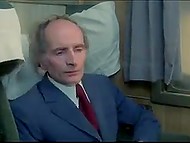 Old man saw man putting hand in celebrity's panties and jerked off to the sight of masturbation 11