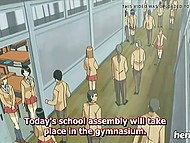 After tasting sperm of boy she saved, innocent babe became the lecher in hentai porn 4