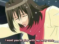 After tasting sperm of boy she saved, innocent babe became the lecher in hentai porn 9