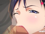 Hentai teen girl is happy with a crowd of guys who collectively undresses her and nail 5