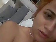 Guy hangs out with Turkish teen with red hair home and hooks up with the redhead on camera 8