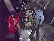 Mustachioed man drowns in desire to fool around with the horny brunette in vintage porn 7