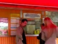 Amateur open-minded chicks go out to take their charms to light in different public places 7