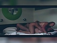 Wench rides cock shaking massive breasts and she doesn't know that hidden camera films her 11