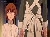 Young hero with red hair obtains experience by fucking remarkable maids at night in the bedroom 9