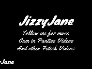 British babe Jizzy Jane's half-naked ass makes man decide to rub the penis against her pussy 11