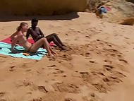 Man thinks he is Don Juan when guy hits on white and black babes on the beach to get it on 4