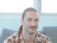 Gay makes sexy sounds while casting agent nails the ass and ejaculates over his face 5
