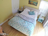 Babysitter Abella Danger masturbates in the bedroom without knowing about a hidden camera 5