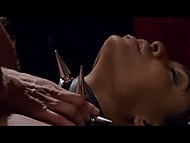 Black MILF in chains squirts and moans when the white fucker does his interracial porn job 9