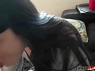 Asian is young and hot so she gets buzz taking cock in mouth and fucking herself on camera 8