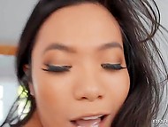 Babes can't even believe it really happens but they lick each other and scissor to squirt 8