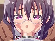 Nerdy student from Japanese college comes to life when partner with big tits wants to fuck 8