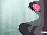 Hentai story about two girls who by the will of fate fell into clutches of perverts who fucked them 6