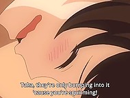 Random touching and petting excite chick so much that she reaches orgasms in this hentai movie 8