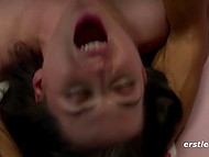 Two beautiful eyes watch man representatives in the porn parody on tinder for fucking 11