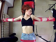 Boner haunts man in black when girl friend is nearby but he doesn't show it and just tickles her 7