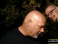 Charmer doesn't look like a vampire but perfectly sucks two dicks at once and then gets banged in front of the cuckold 8